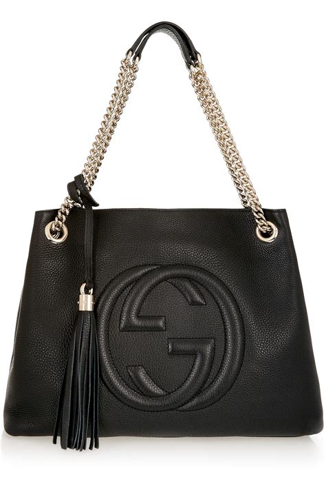 gucci black over shoulder bag|Gucci shoulder bag black handbags.